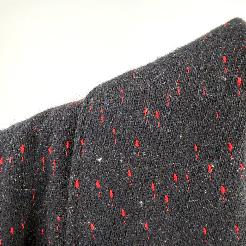 Vintage 80s Miss Selfridge Black Red Flecked Oversized Menswear Blazer Jacket