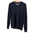Ted Baker Navy Blue 100% Merino Wool Minimalist V-Neck Sweater