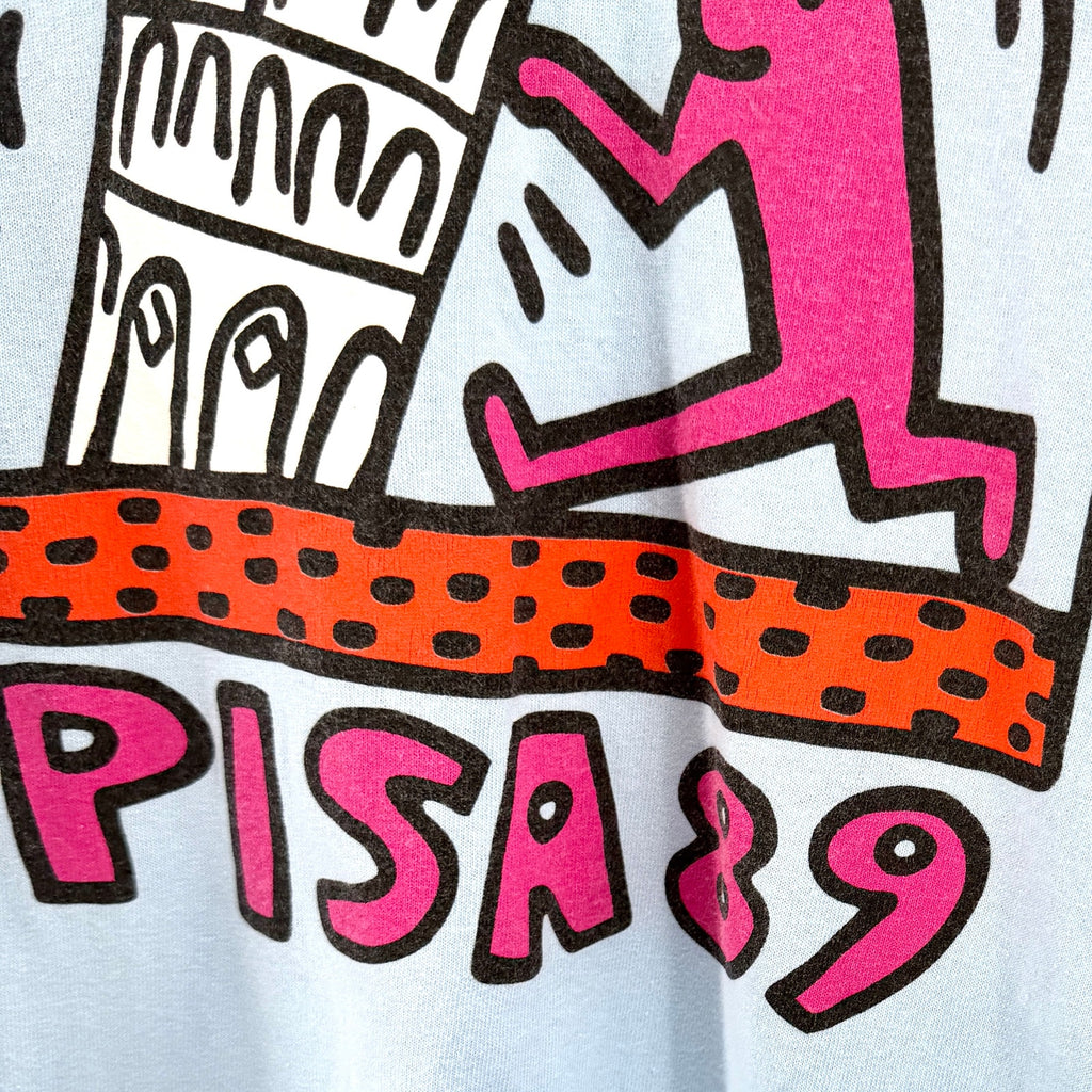 Ripple Junction Keith Haring 100% Cotton Pisa 89 Graphic Long Sleeve T-Shirt