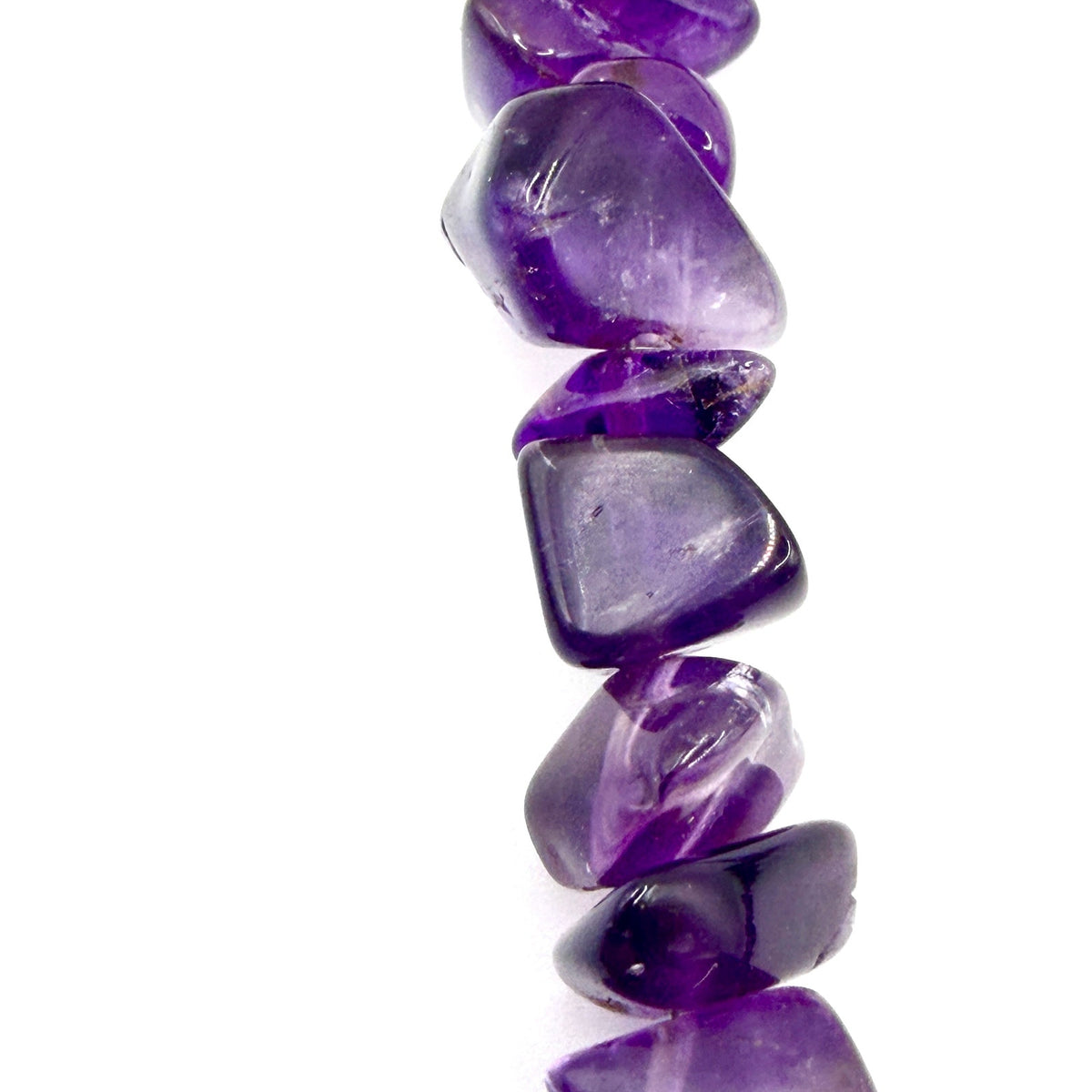 Vintage 90s Purple Amethyst Chip Sterling Silver Necklace