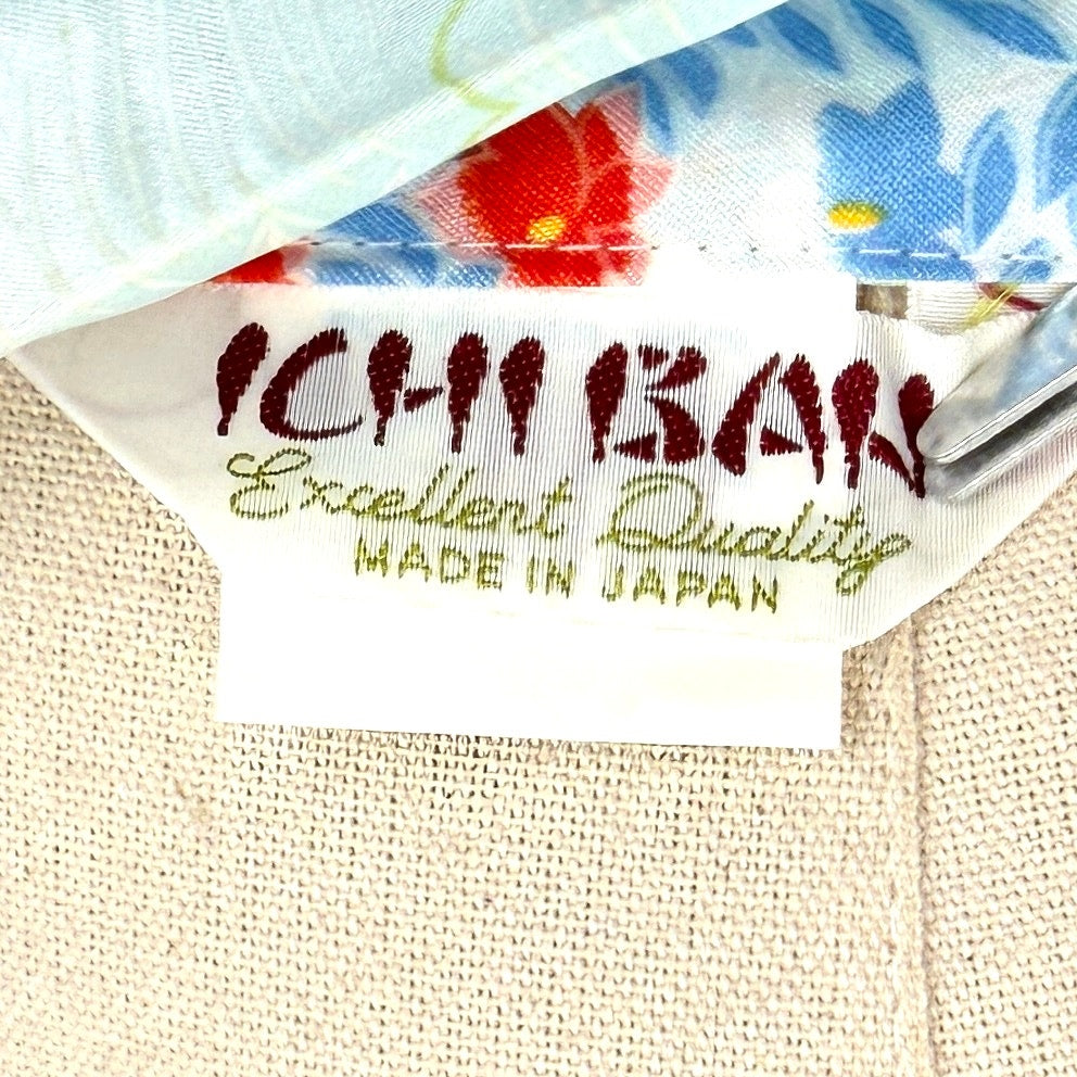 Vintage 90s Ichiban Pastel Blue Floral Long Robe Kimono