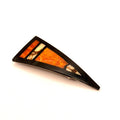Vintage 90s Orange Black Inlay Art Deco Revival French Barrette Hair Clip