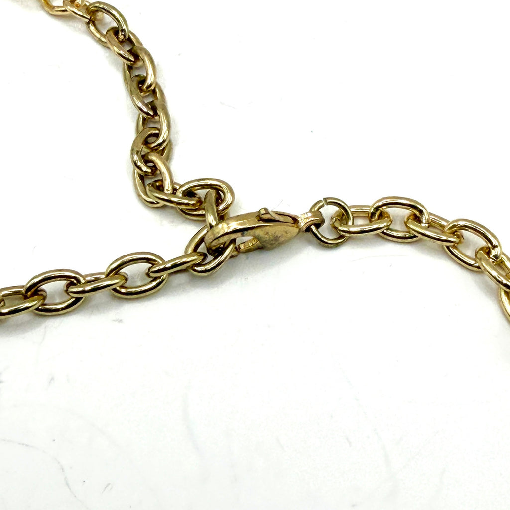 Vintage 90s Blue Sodalite Lapis Stone Chip Layered Double Strand Chain Necklace