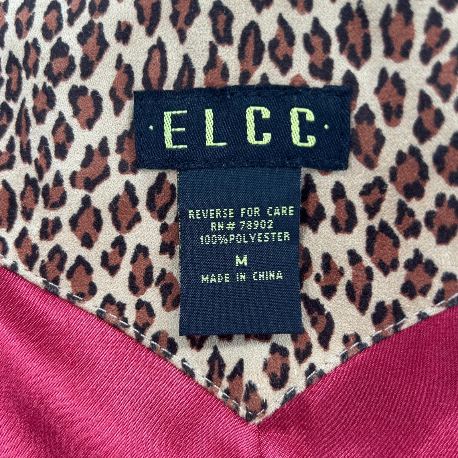 Vintage Y2K ELCC Leopard Print Ultra Suede Trucker Jacket
