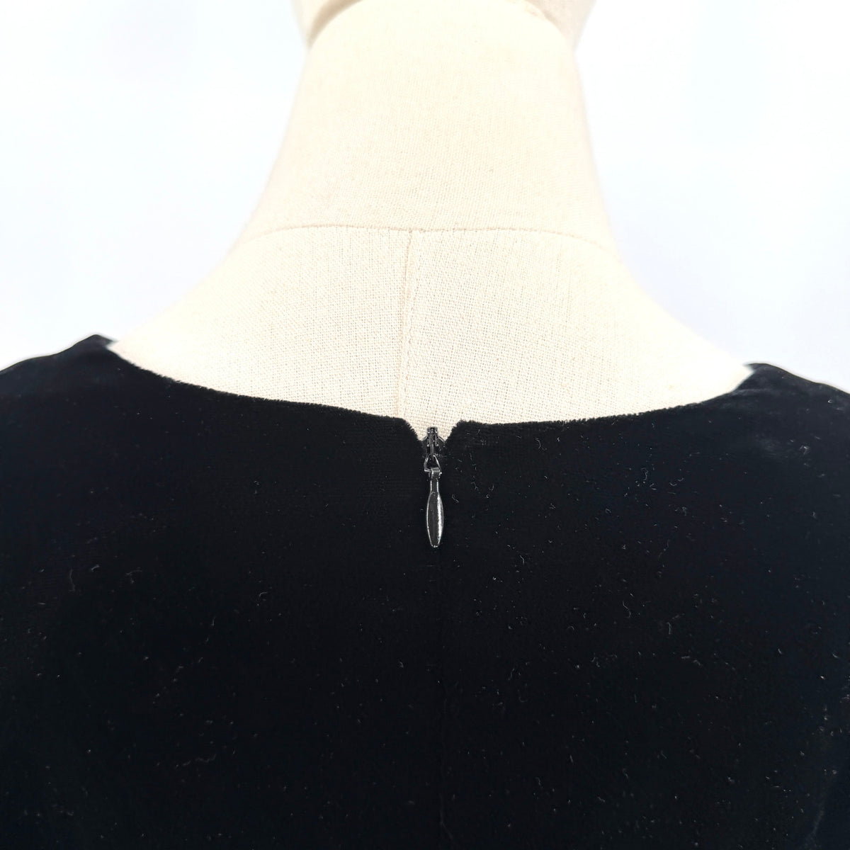 Vintage 80s Stephanie Queller Black Velvet Shoulder Pad Blouse