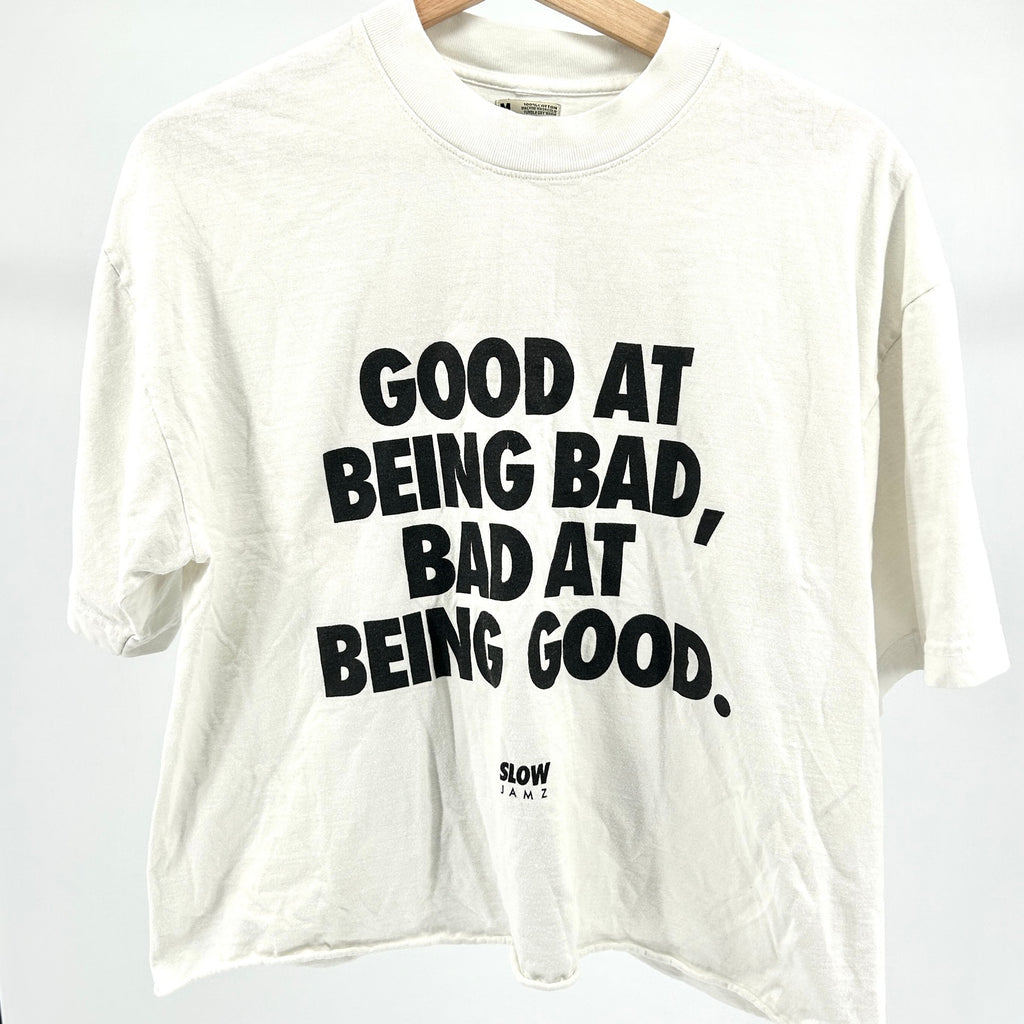 Frank Ocean Slow Jamz White Graphic Cotton Crop T-Shirt