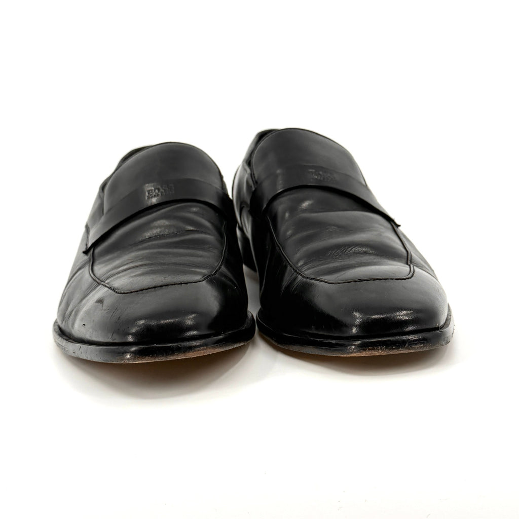 Hugo Boss Black Genuine Leather Minimalist Office Career Loafers