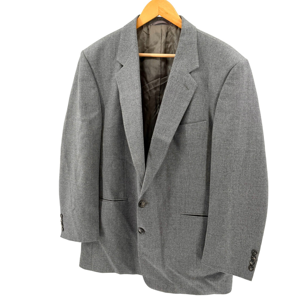 Vintage 80s Mr. Harry Couture Heather Gray 100% Pure New Wool Tailored Blazer