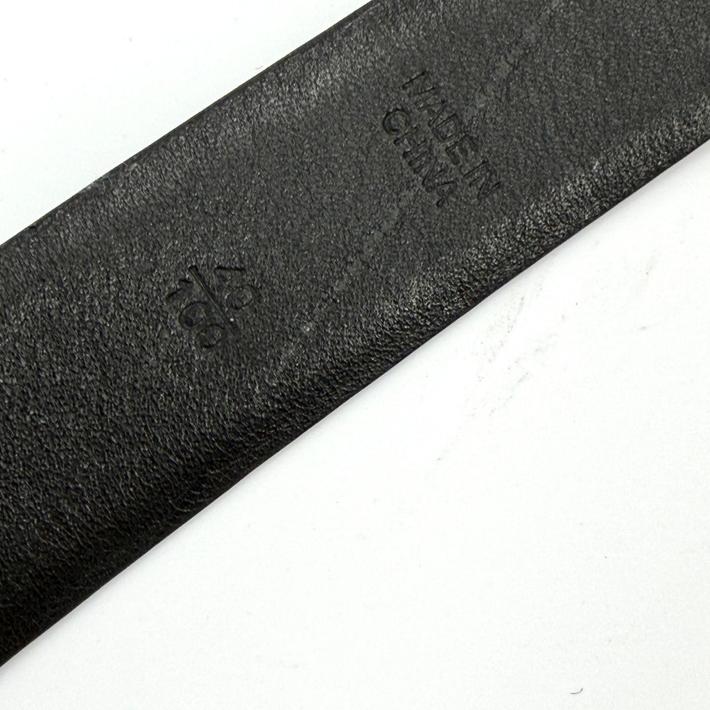 Vintage Y2K Polo Ralph Lauren Black Genuine Leather Solid Brass Buckle Belt