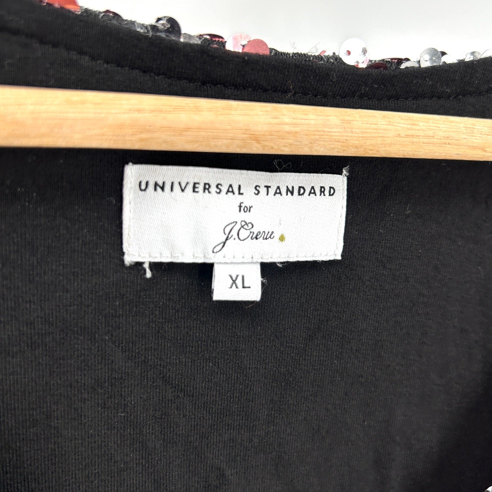 Universal Standard for J.Crew Pink Silver Sequin Jersey Lined Mini Dress