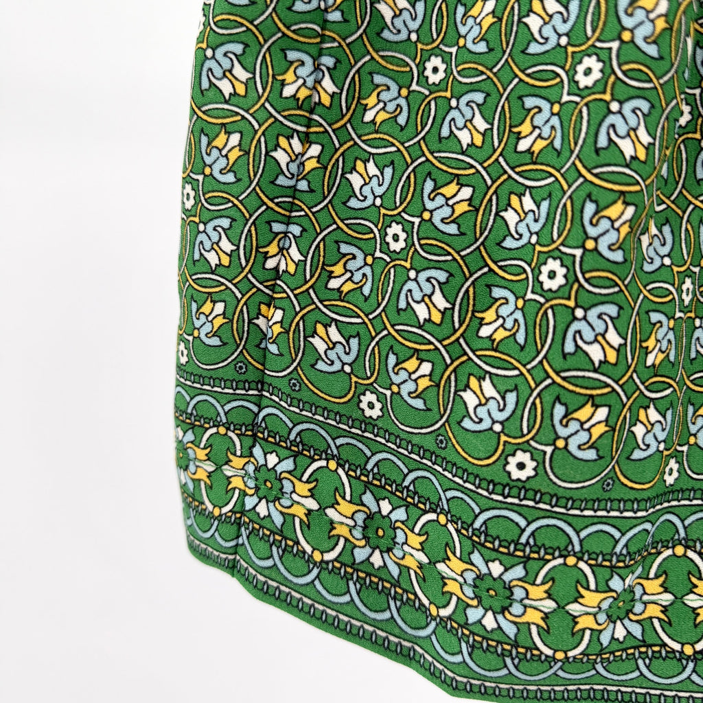 Max Studio Green Floral Paperbag Waist Tie-Front Shorts
