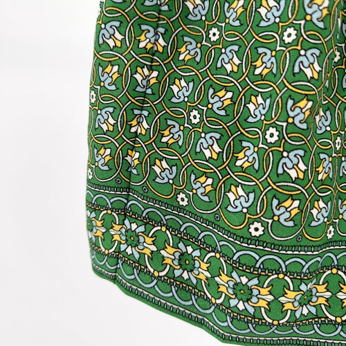 Max Studio Green Floral Paperbag Waist Tie-Front Shorts