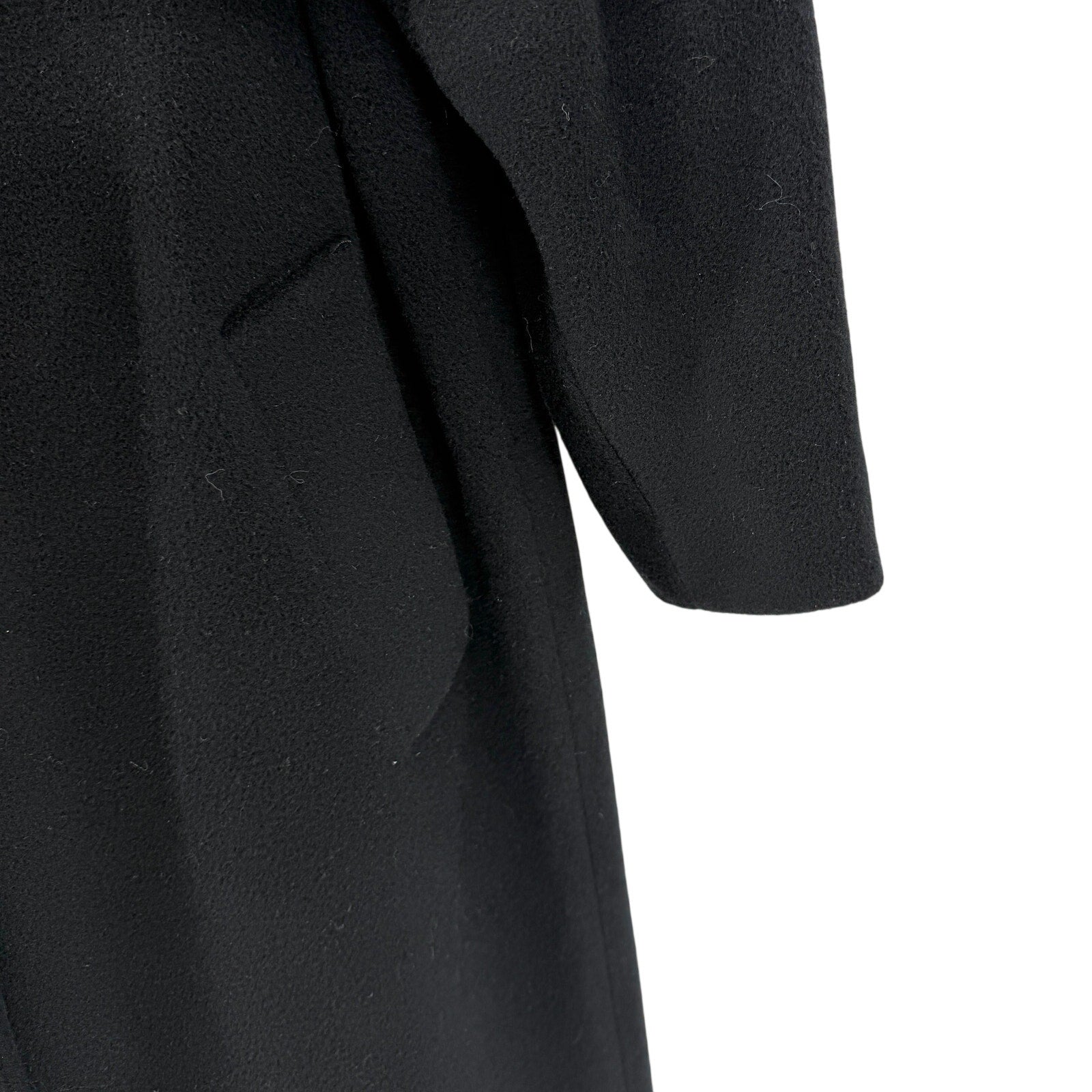 MINT Vintage 80s Regency Saks Fifth Avenue Black 100% Cashmere Overcoat Coat