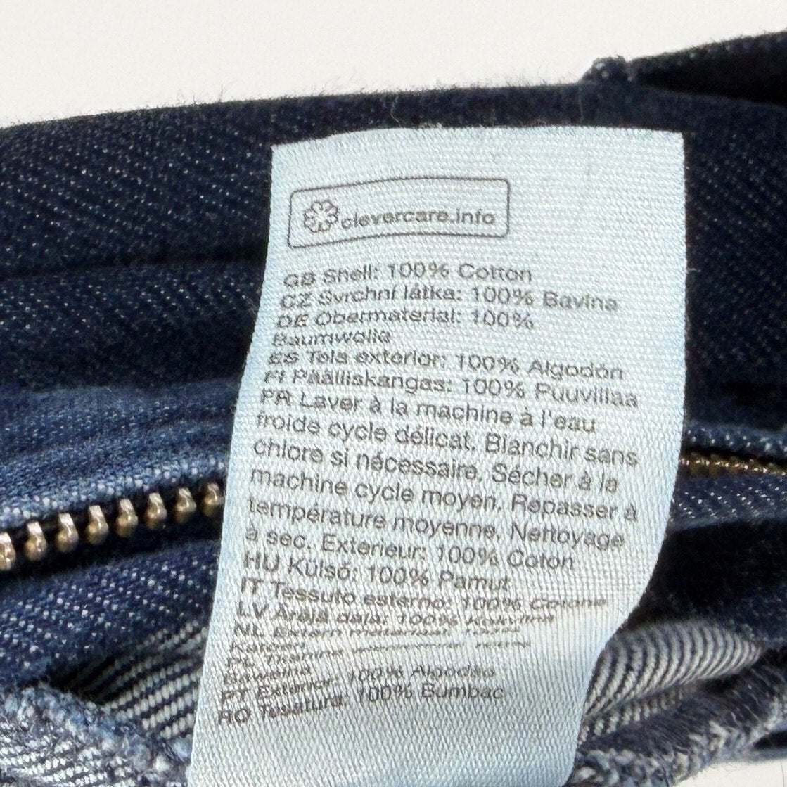 & Other Stories Dark Blue 100% Cotton Utility Tie Waist Boiler Suit