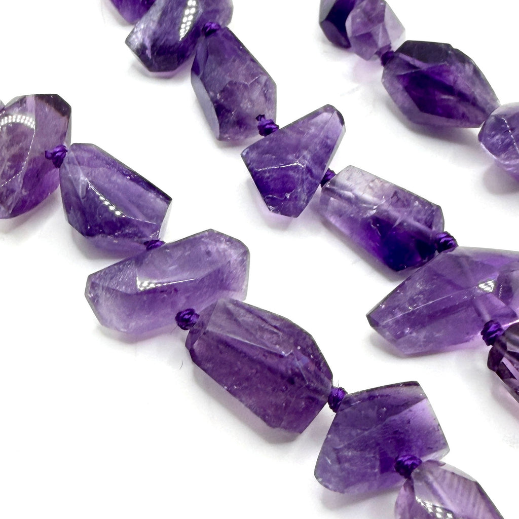 Vintage 90s Purple Sterling Silver Amethyst Multi Strand Statement Necklace