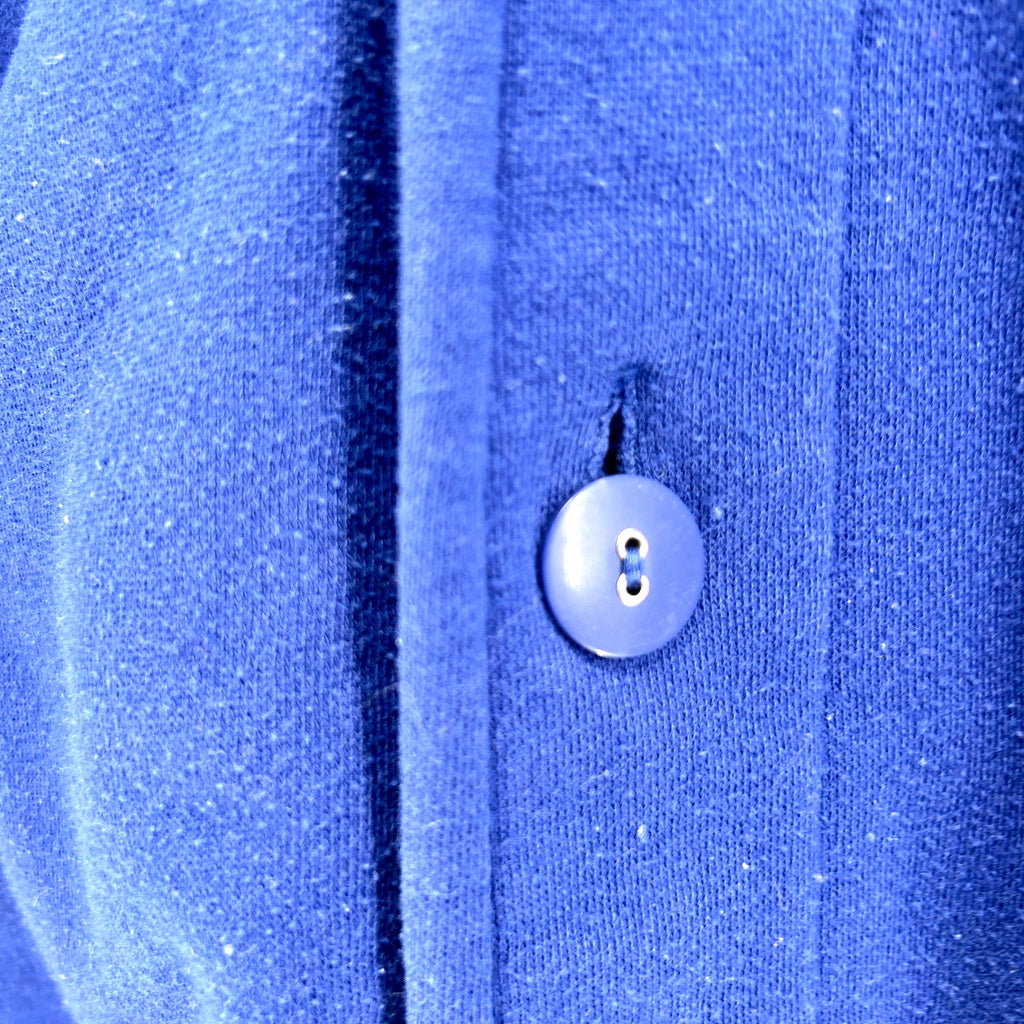 Vintage 90s Gap Royal Blue Fleece V-Neck Button Oversized Cardigan