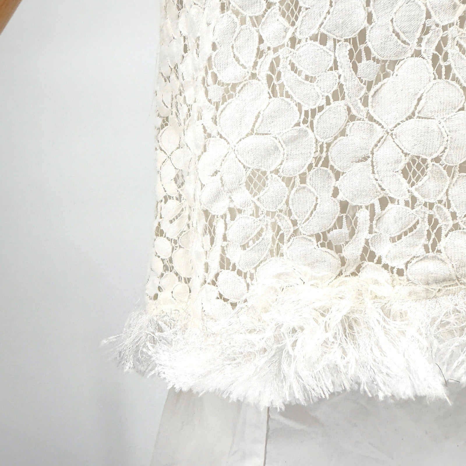 Derek Lam 10 Crosby White Cotton Lace Fringe Mini Dress