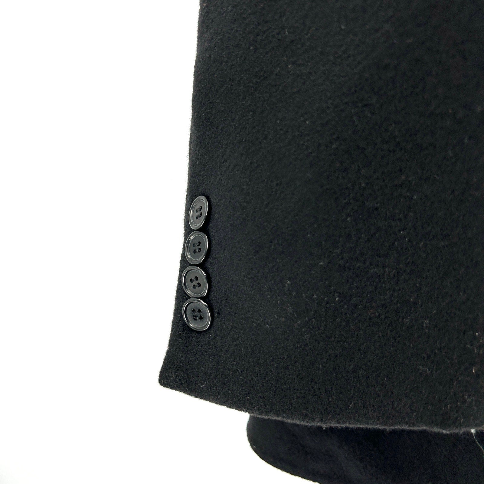 Vintage Y2K Luca Venturini Black 100% Cashmere Tailored Blazer