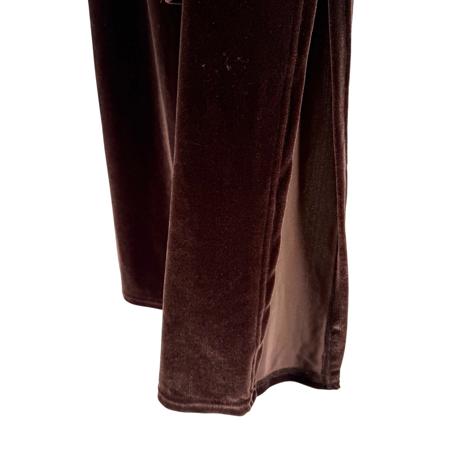 Vintage Y2K Double D Ranch Brown Velvet Genuine Fur Collar Skirt Suit Set