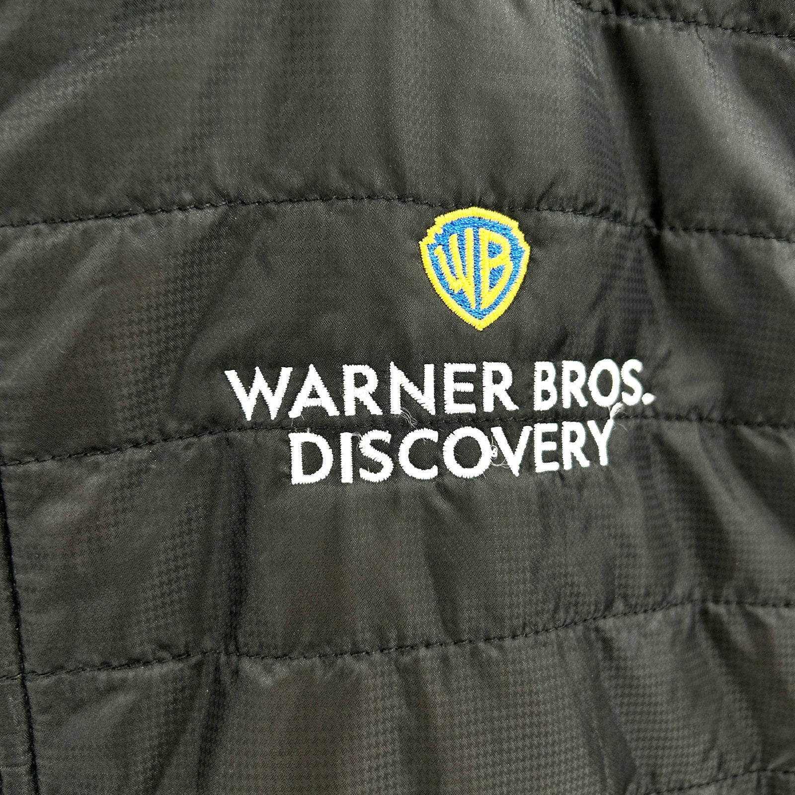 Black Polyester Quilted Warner Bros Discovery 100th Anniversary Puffer Vest