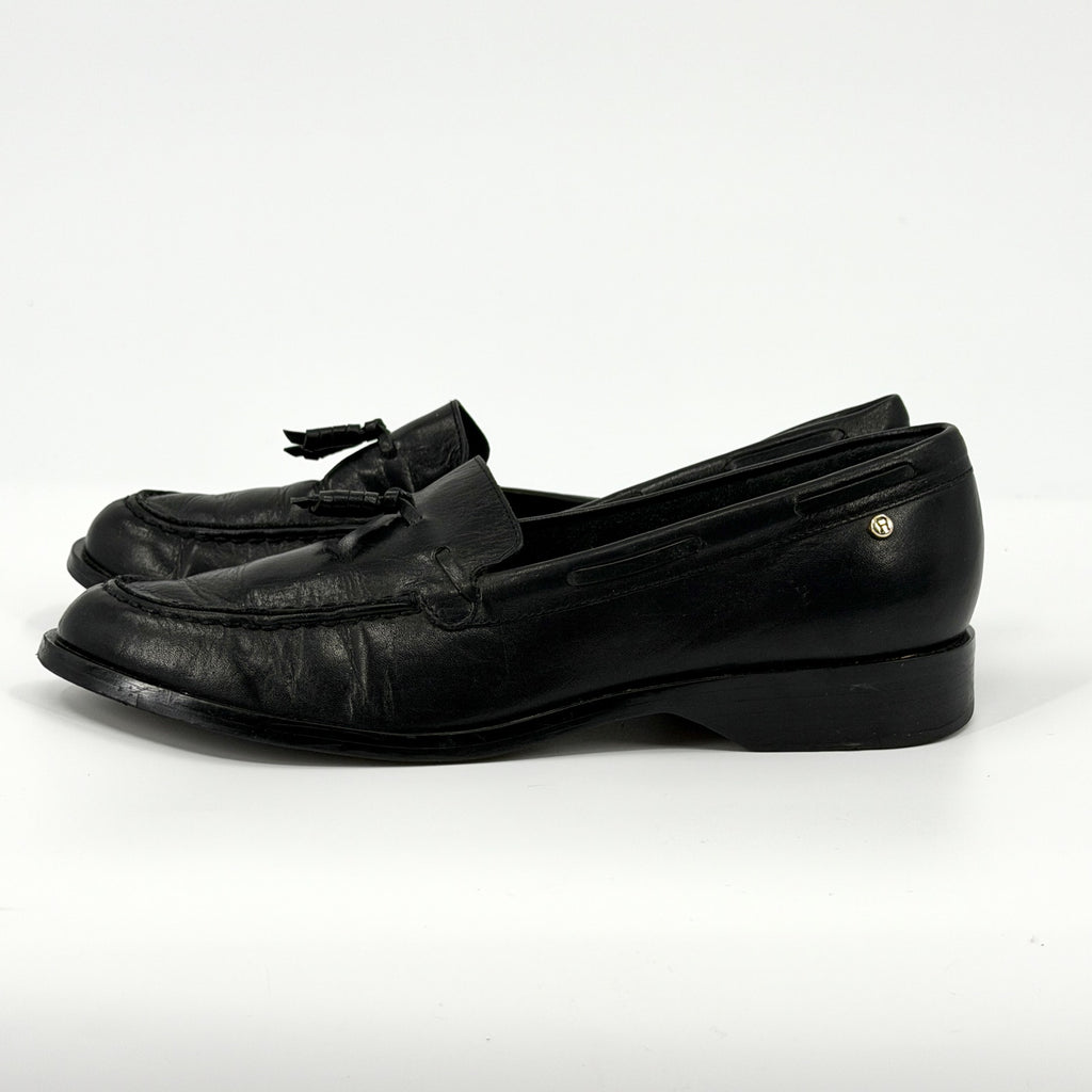 Vintage 90s Etienne Aigner Black Genuine Leather Classic Tassel Loafers