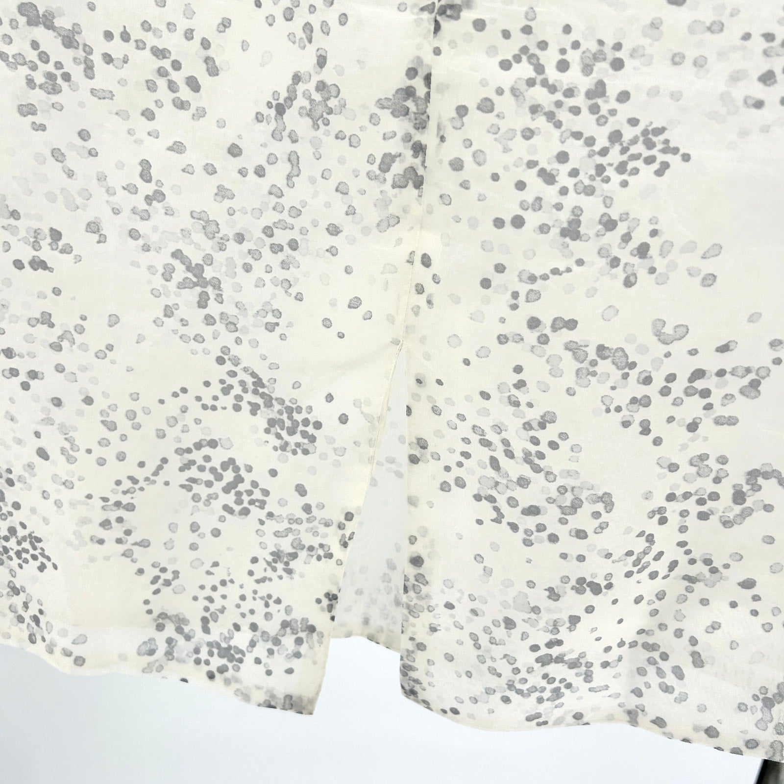 Vintage 90s Yumi Eto Cream Sheer Dot Print Pencil Skirt
