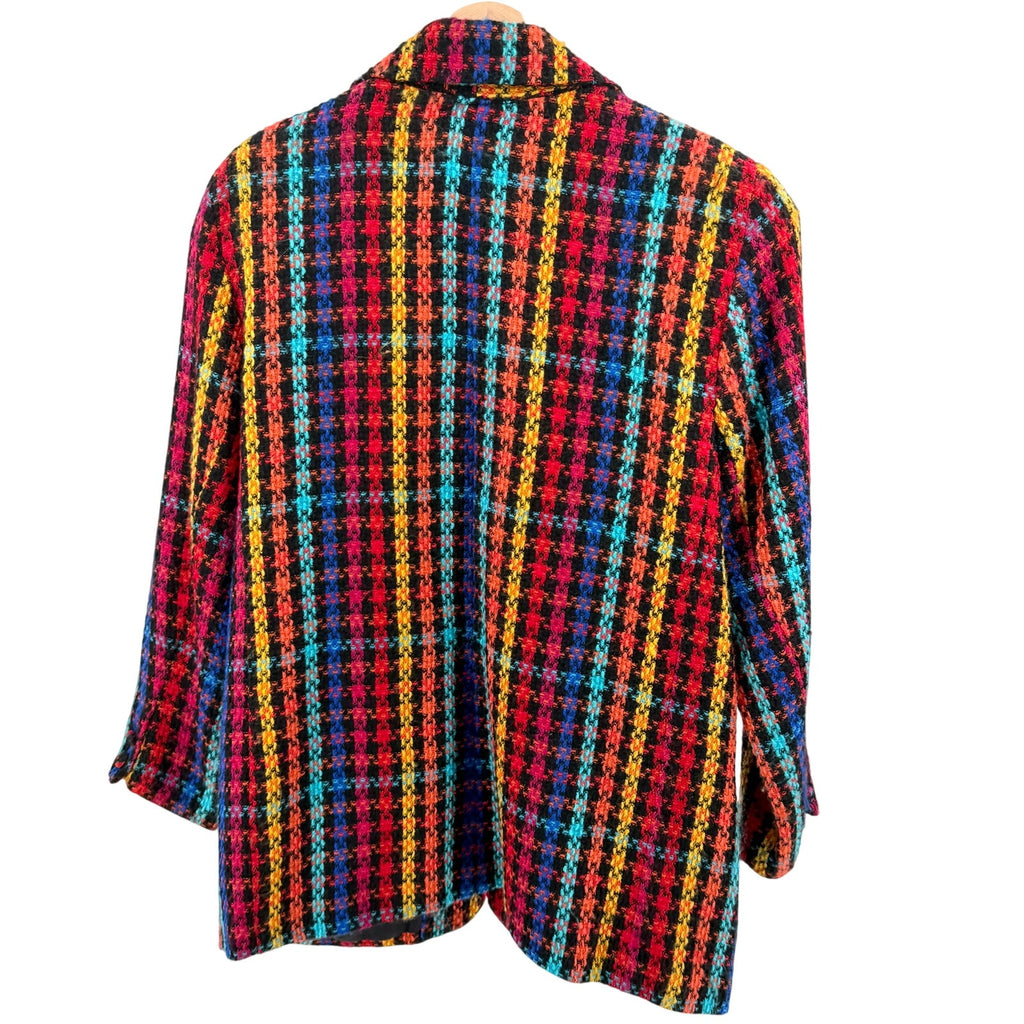 Vintage 90s Cedars Rainbow Tweed Oversized Blazer
