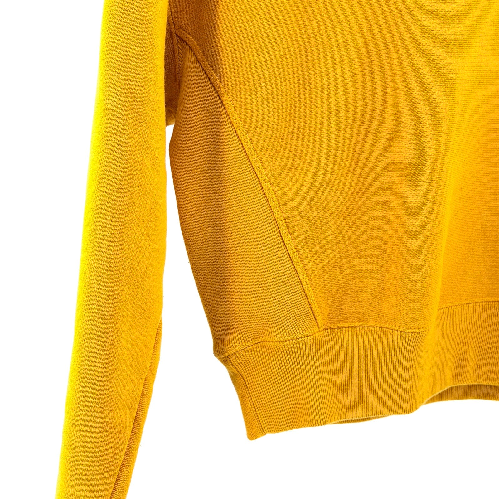 Champion Mustard Yellow Cropped Reverse Weave Crewneck Sweatshirt