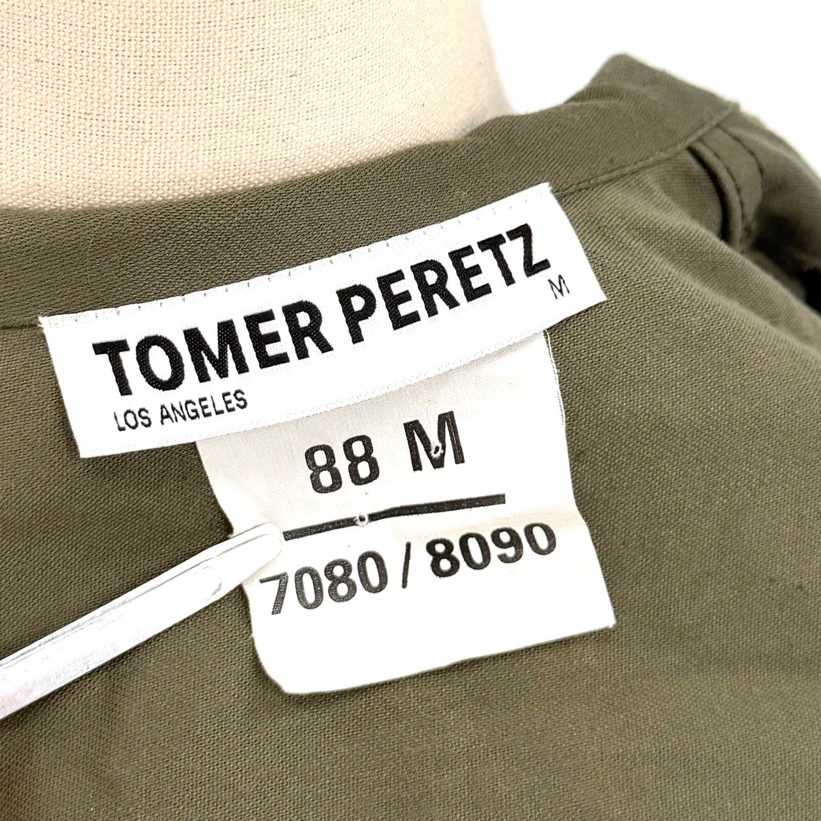 Tomer Peretz Green Hand Painted War Is Over Collection Military Field Jacket