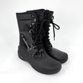 The North Face Black Patent Trim Waterproof Lace Up Snow Boots