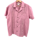 Dandy Del Mar The Gaucho Dusty Pink Mauve Embroidered Guayabera Shirt
