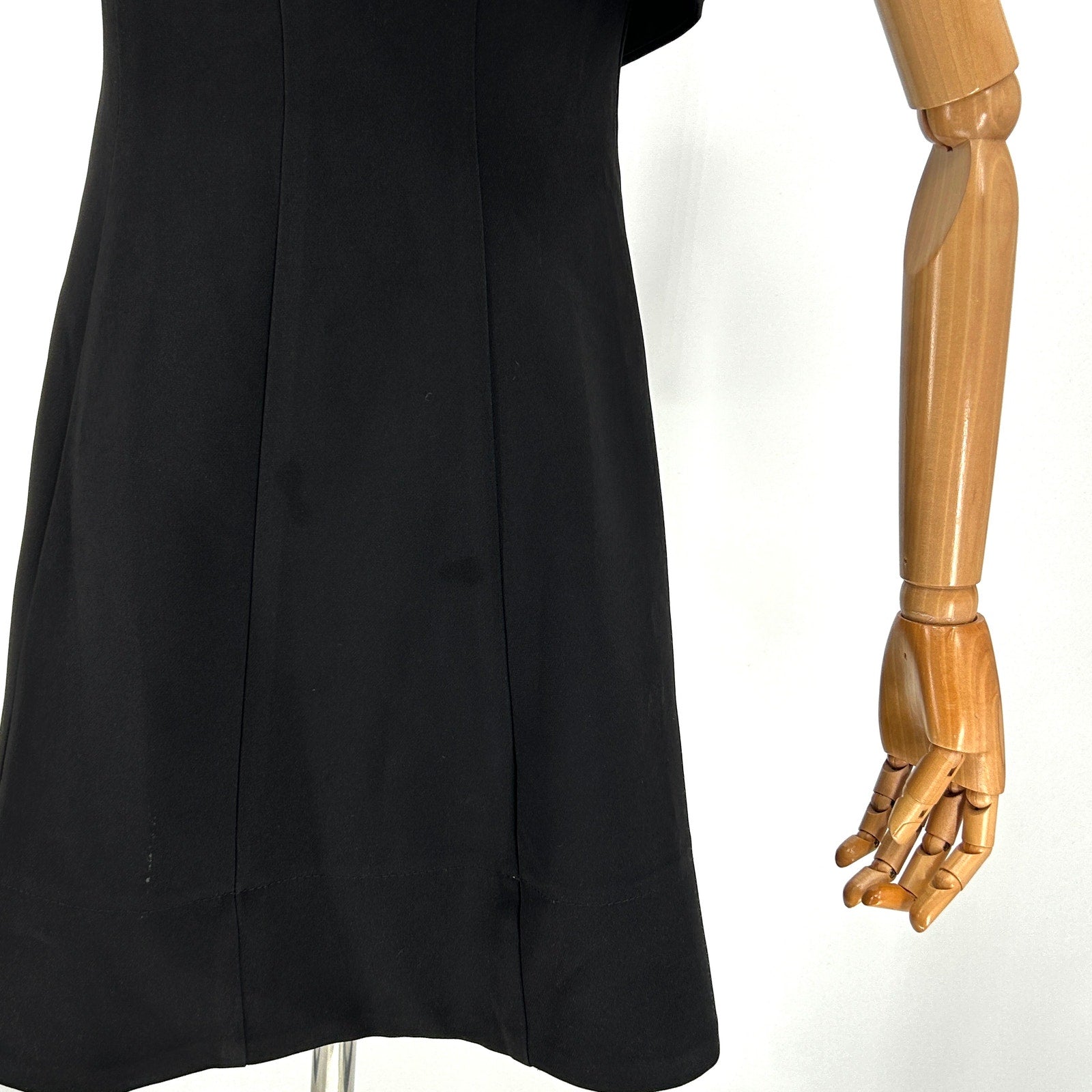 Vintage 90s Rubber Ducky Black Strapless Skater Mini Dress