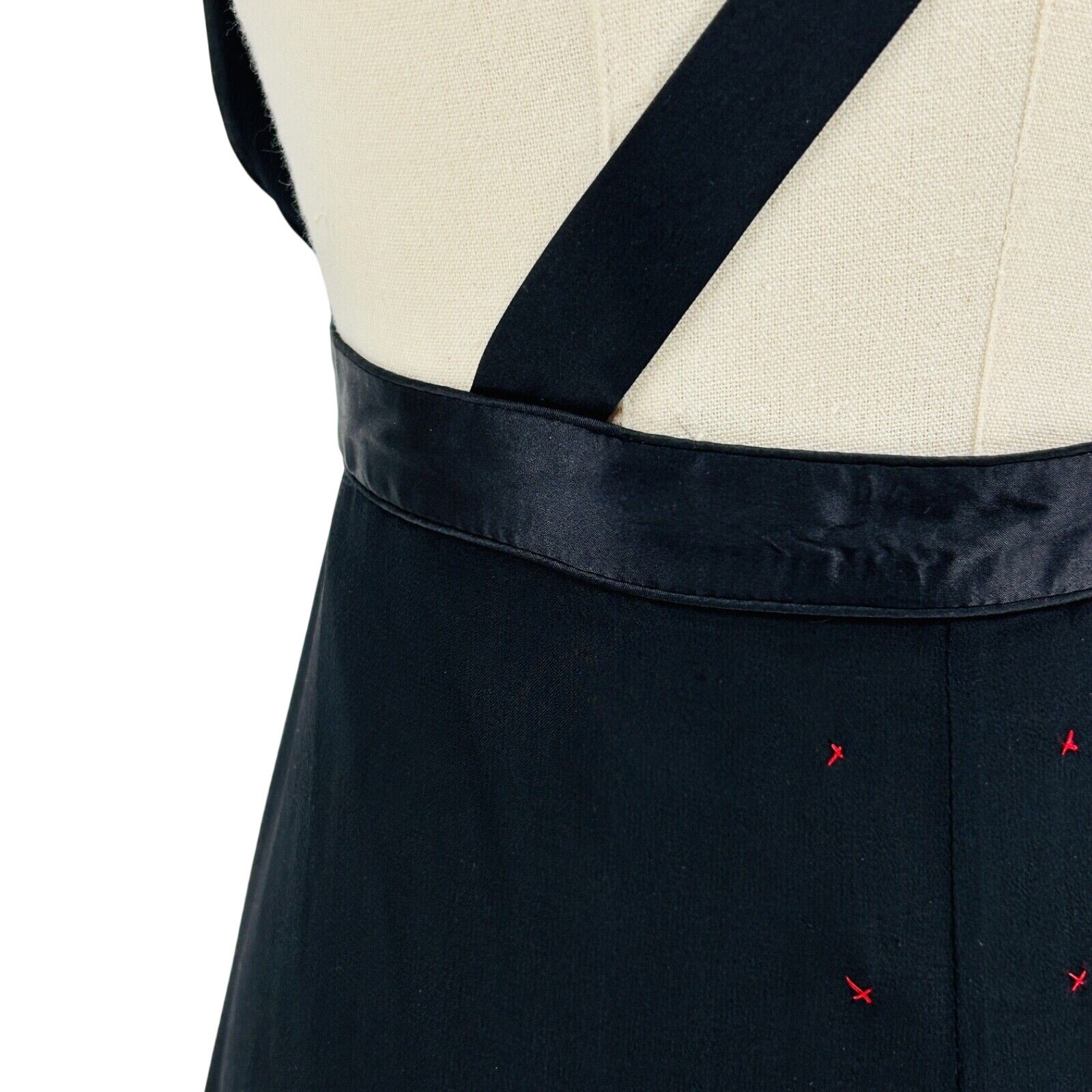In The Now Black 100% Silk Plunging Button Front Dress