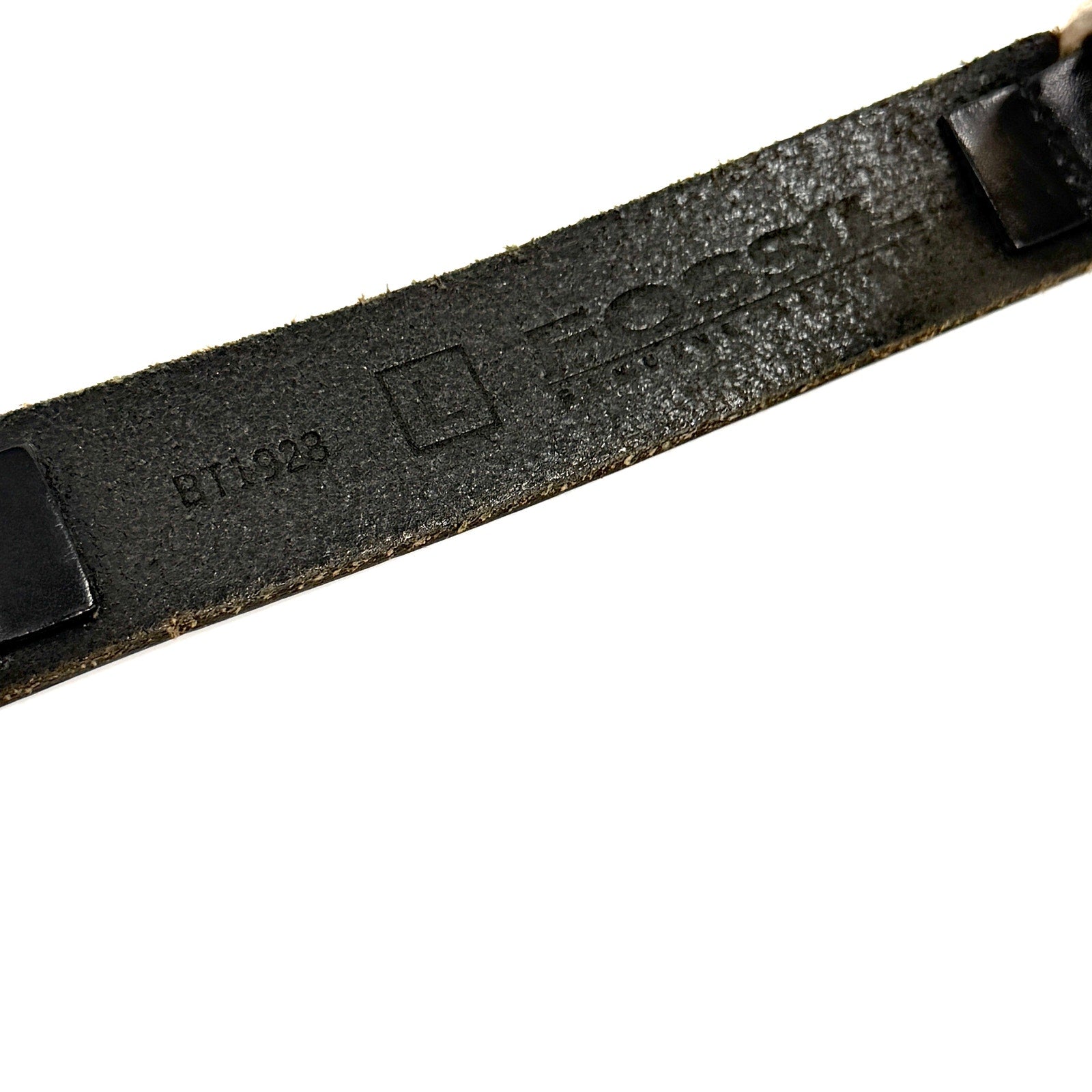 Vintage 90s Fossil Black Genuine Leather Boho Western Medallion Belt