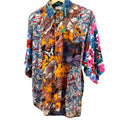 Vintage 90s Jazzman Patchwork Floral Customized Insect Patch Shirt
