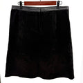 Vintage 90s Clothes Revue Black Genuine Leather Suede Mini Skirt