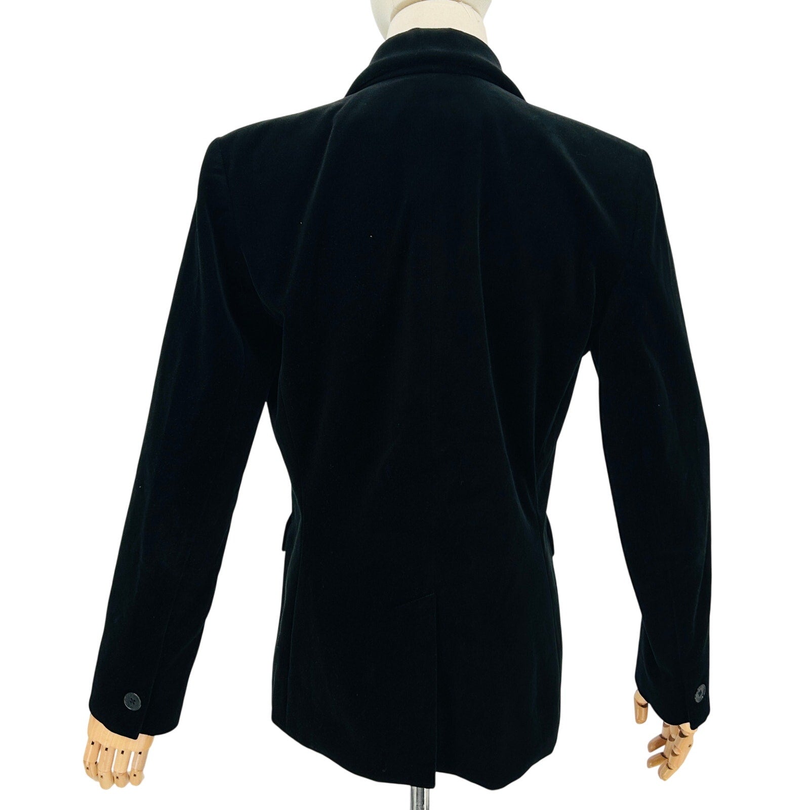 Lauren Ralph Lauren Black Velvet 100% Cotton Notch Lapel Formal Blazer
