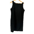 Vintage 90s John Paul Richard Black Minimalist Square Neck Shift Dress