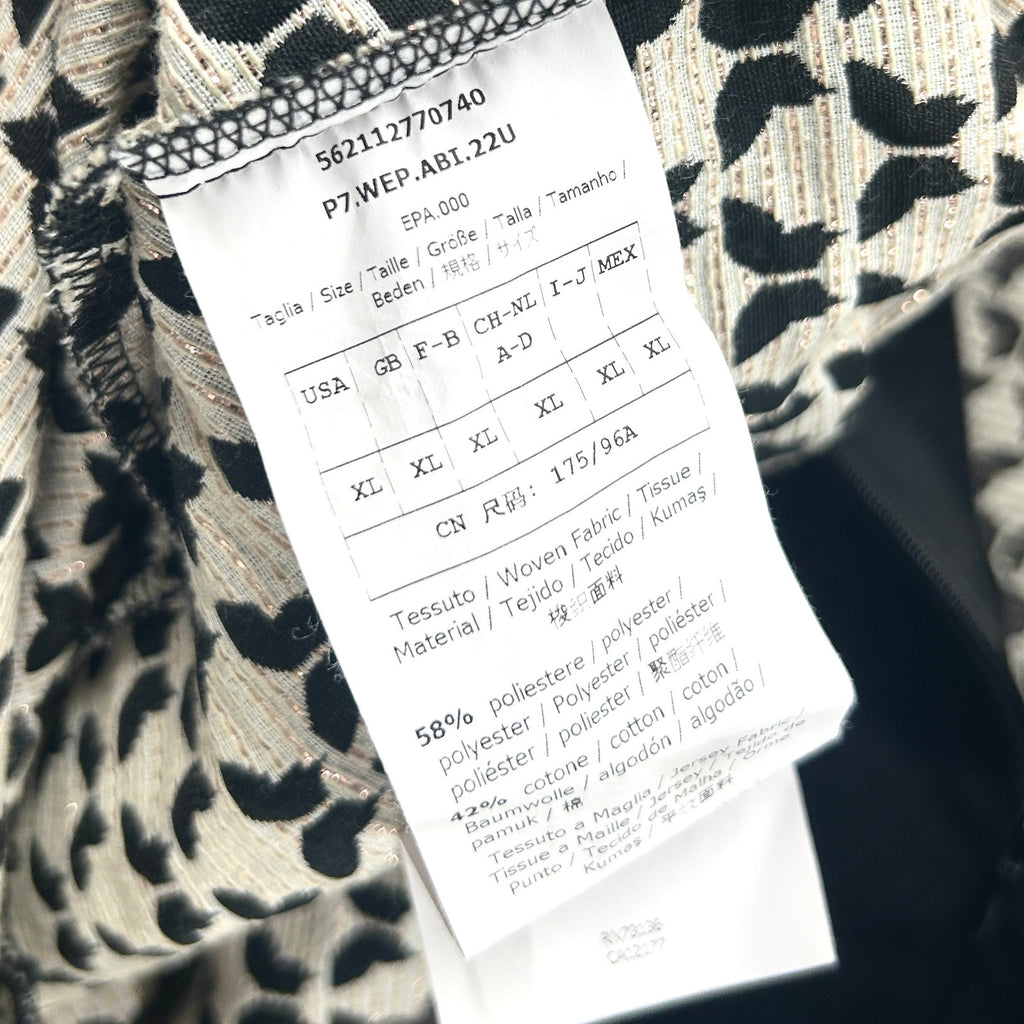 Weekend Max Mara Black Cream Butterfly Jacquard Shift Dress