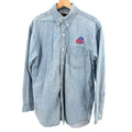 Vintage 90s Planet Hollywood NYC Light Wash 100% Cotton Denim Shirt