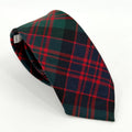 Vintage 90s Lochcarron Green Red Navy Blue 100% Wool Scottish Tartan Tie