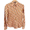 Vintage Y2K Barneys New York Taste Luxury Humor Pink Cat Print Button Down Shirt