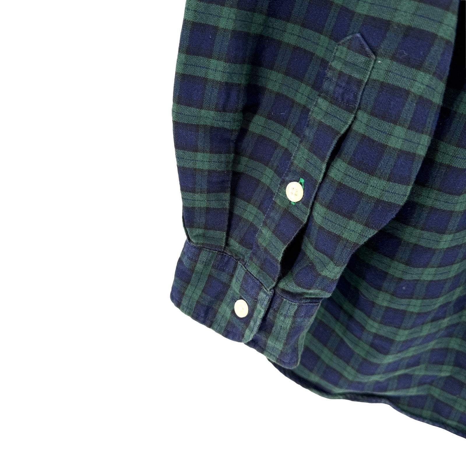 Vintage 90s Tommy Hilfiger Black Watch Plaid 100% Cotton Oxford Shirt
