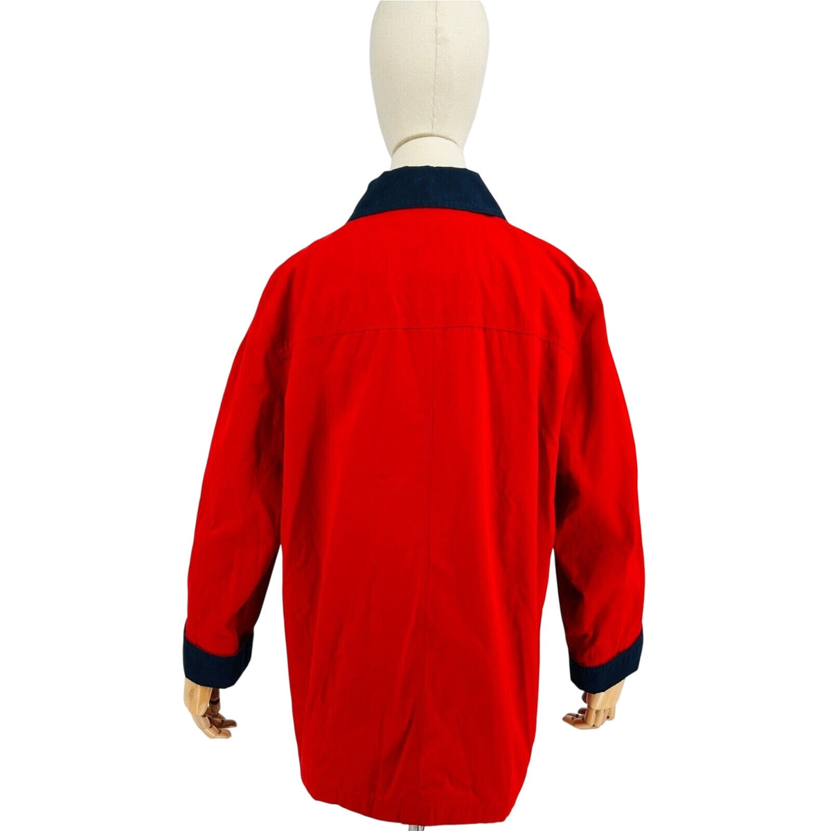 Alfred Dunner Red Navy Preppy Nautical Toggle Closure Jacket