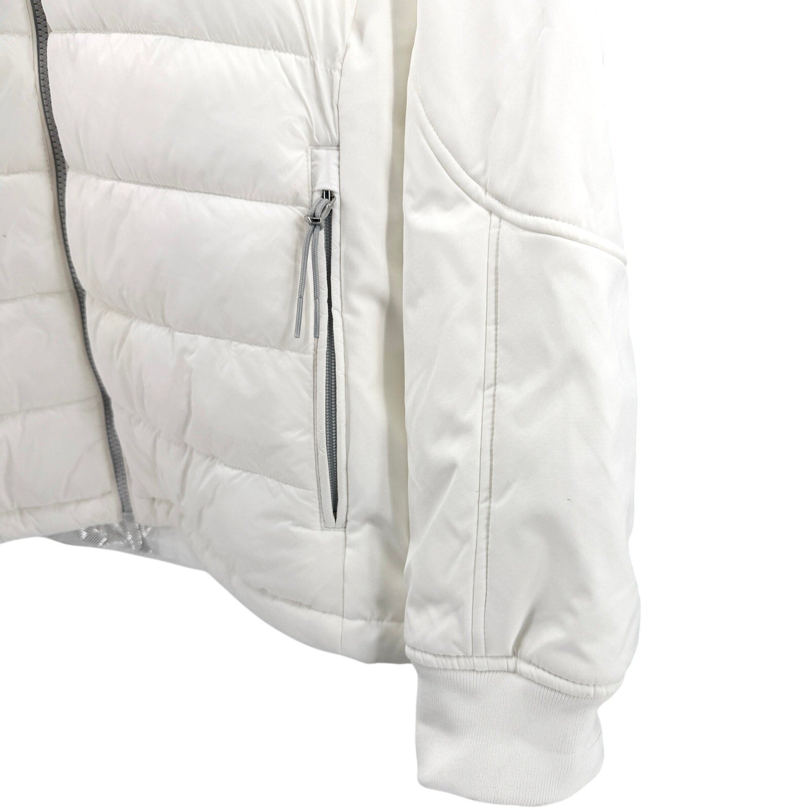 Michael Kors White Hooded Sporty Ski Puffer Parka Jacket
