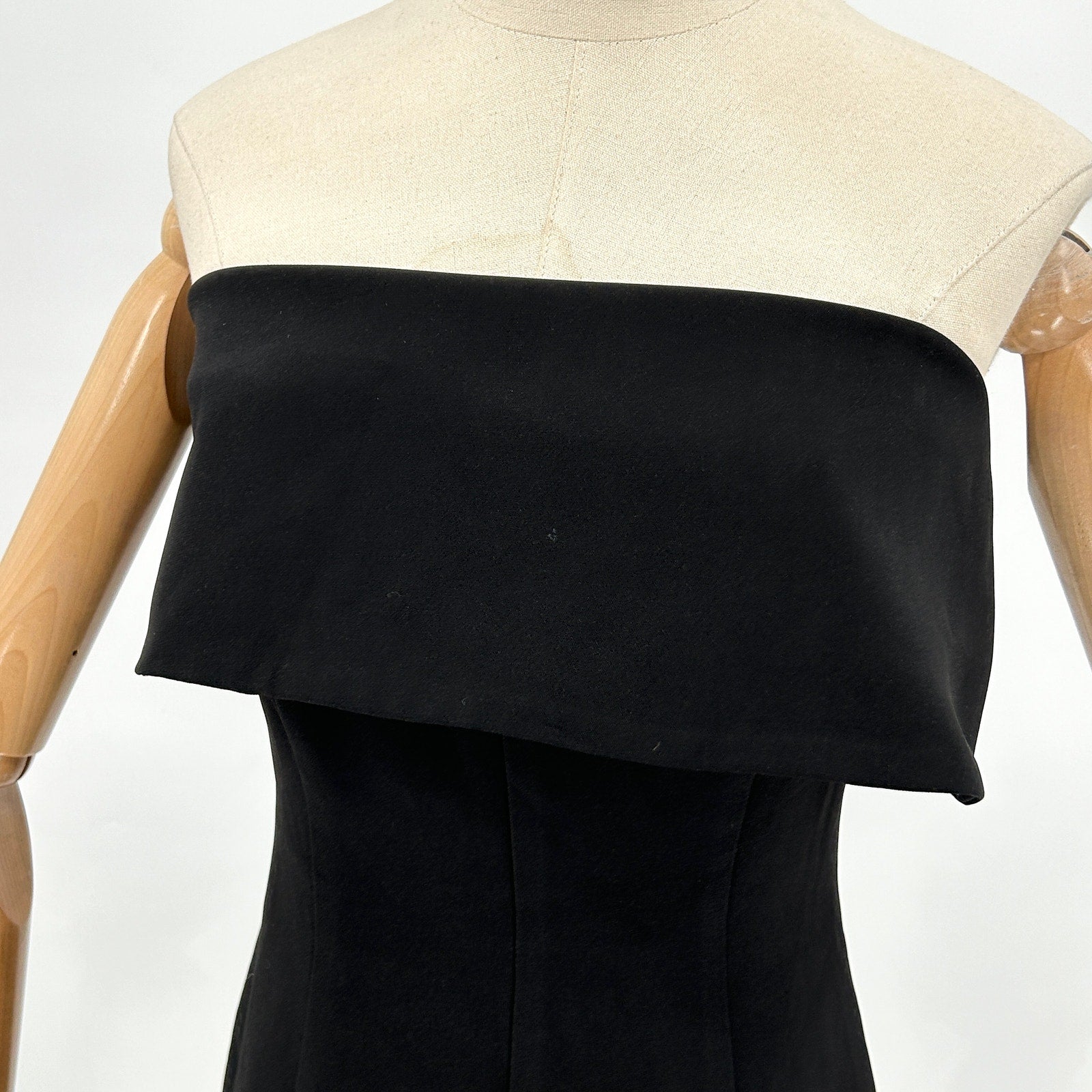 Vintage 90s Rubber Ducky Black Strapless Skater Mini Dress