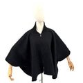Canada Weather Gear Black Boucle Minimalist Zip Front Collar Cape Jacket