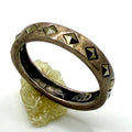 Vintage 90s Stamped Sterling Silver Pyramid Geometric Eternity Band Ring