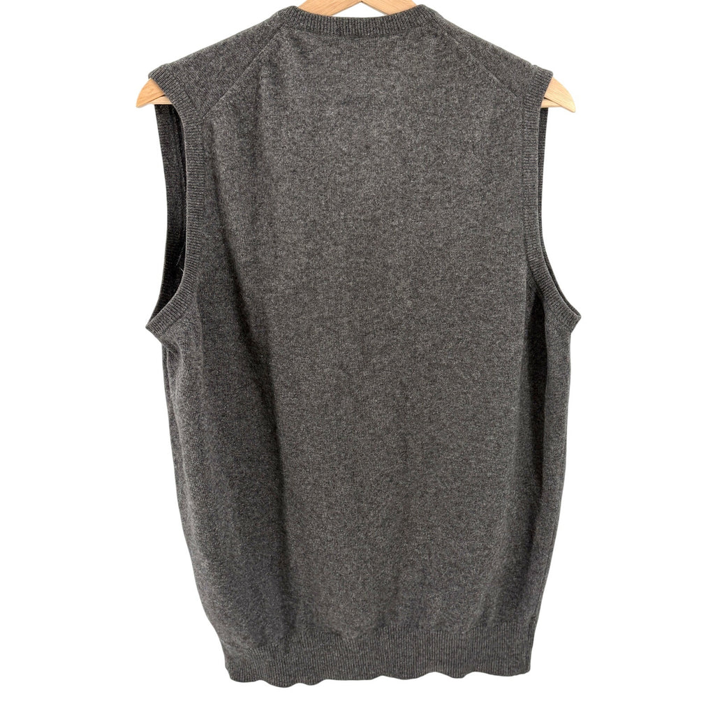 Vintage 80s Pringle of Scotland Grey Cashmere V-Neck Sweater Vest