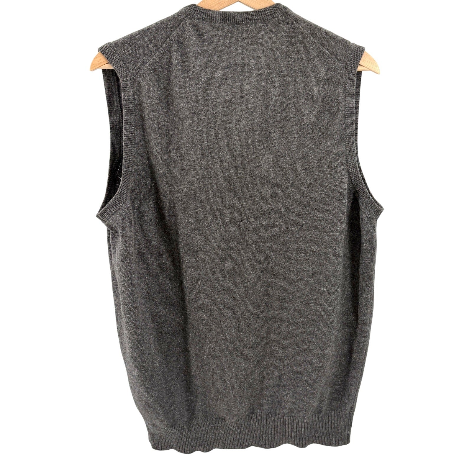 Vintage 80s Pringle of Scotland Grey Cashmere V-Neck Sweater Vest